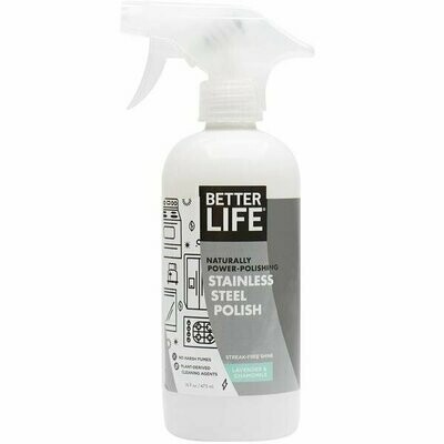 Better Life Stainless Steel Polish, Lavender & Chamomile, 16oz/ 473ml