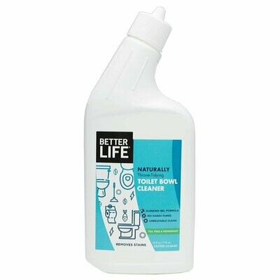 Better Life Toilet Bowl Cleaner, Tea Tree & Peppermint, 24oz/ 710ml