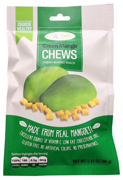 B&C Healthy Snack Green Mango Chews 40g