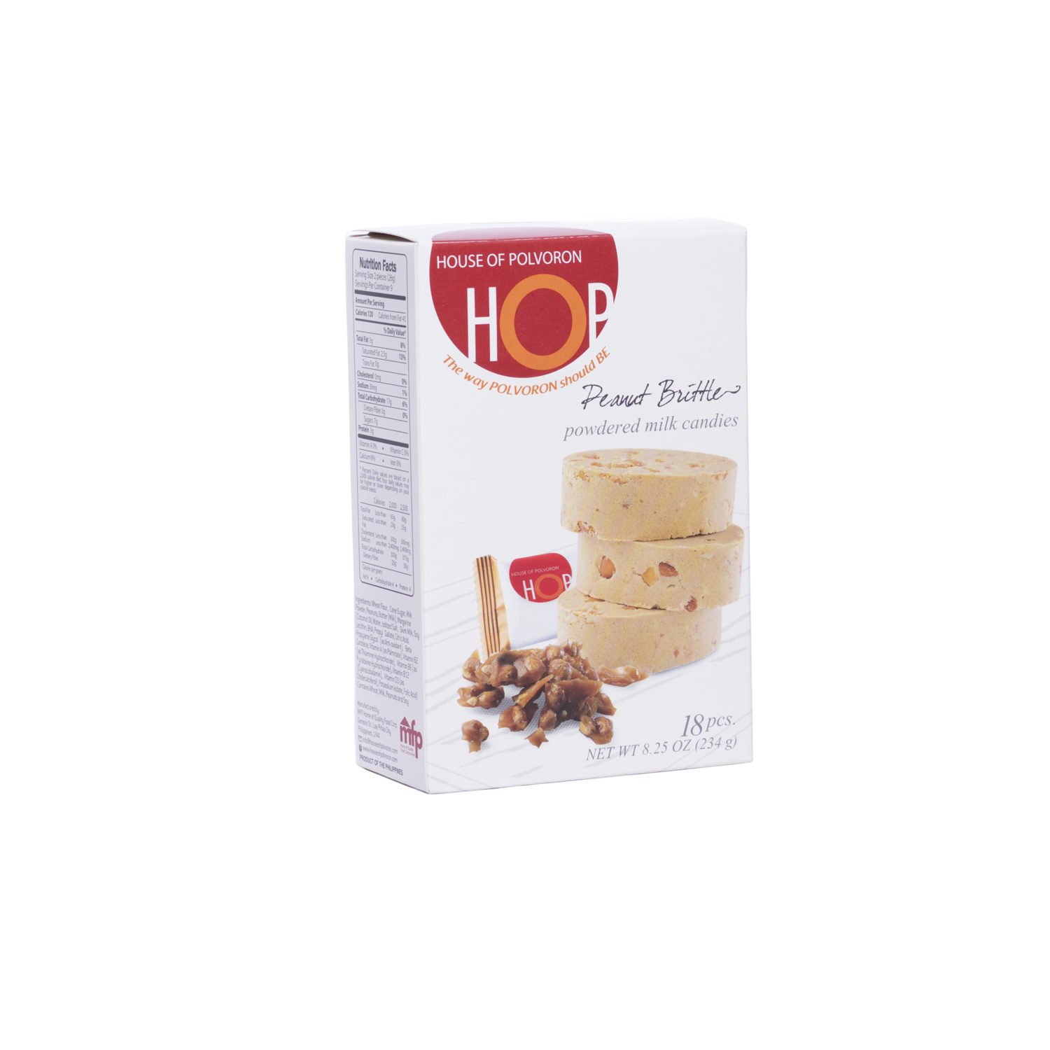 HOP Peanut Brittle Polvoron – 18 pcs – 234gr