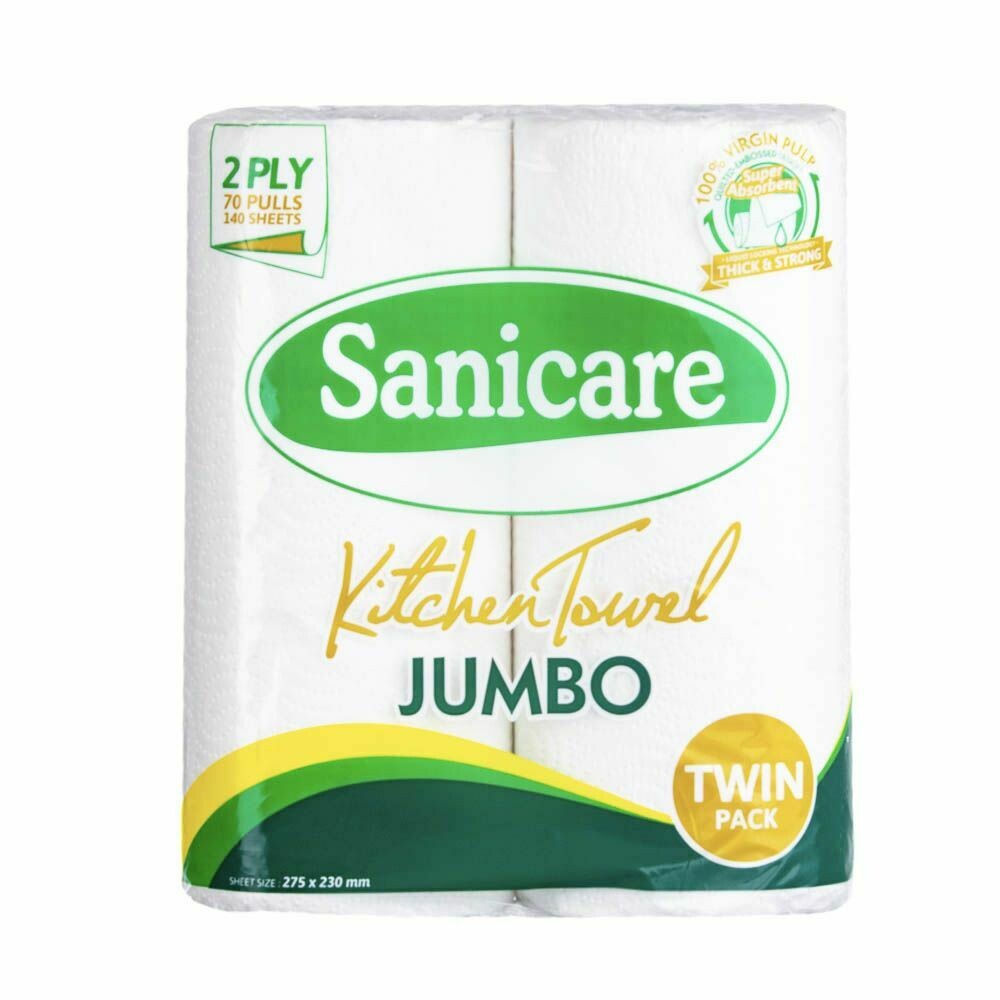 Sanicare Jumbo KITCHEN TOWEL Twin Pack 2 Rolls