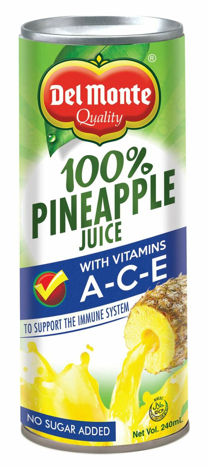 Del Monte 100% Pineapple Juice with Vitamin ACE 240ml