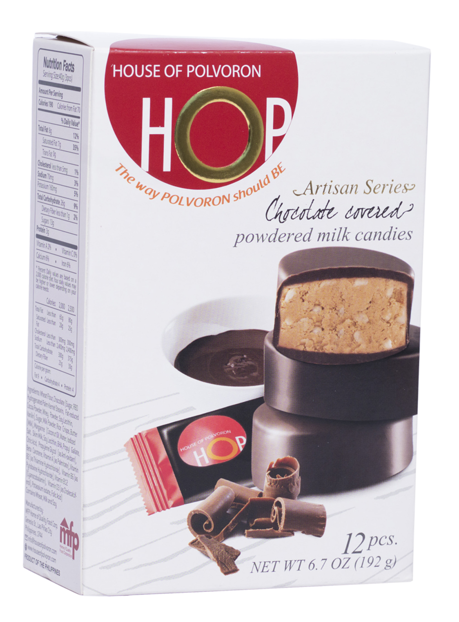 HOP Choco Covered Polvoron Box 192 grams – 12pcs