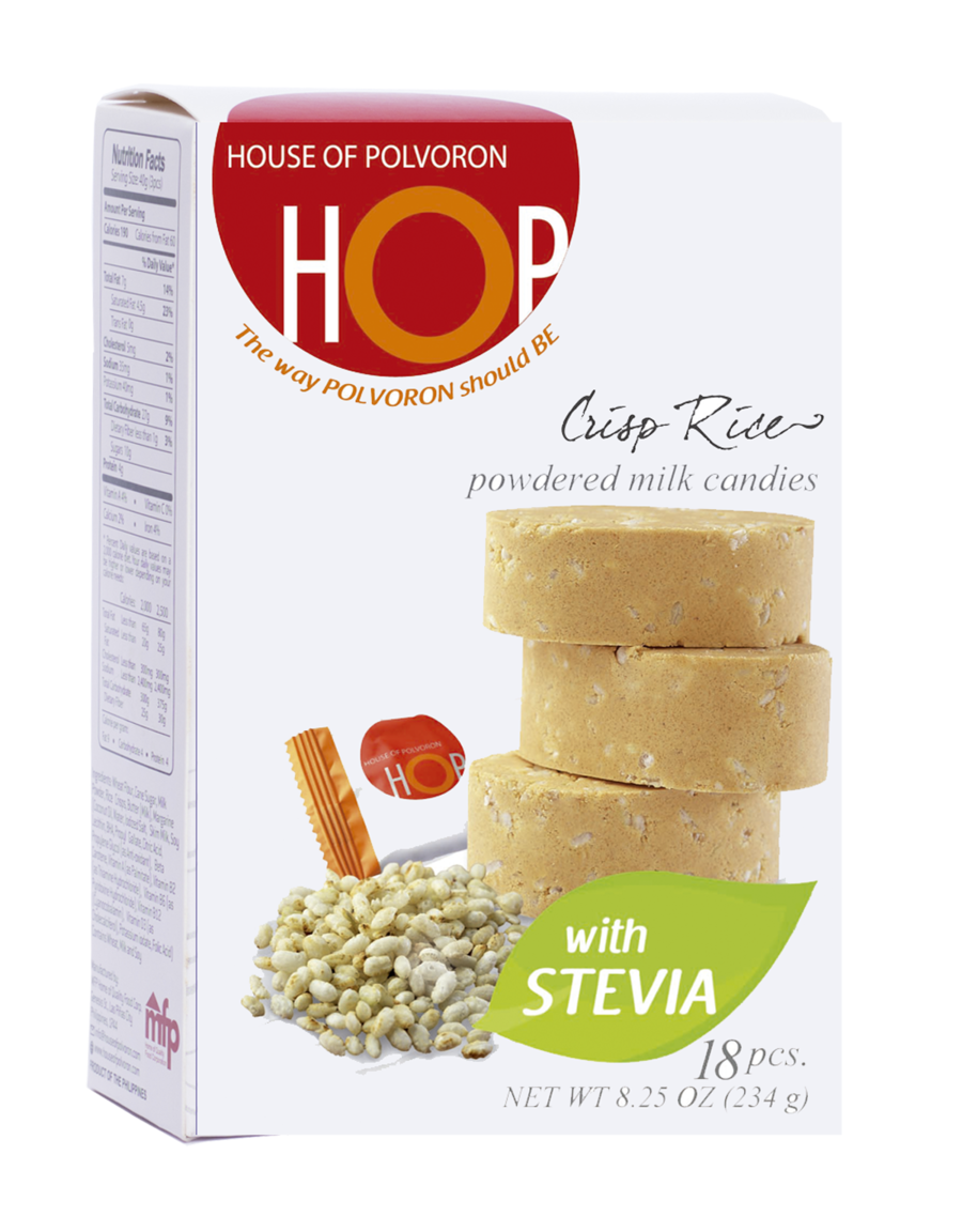 HOP Crisped Rice Polvoron with Stevia – 18 pcs – 234gr