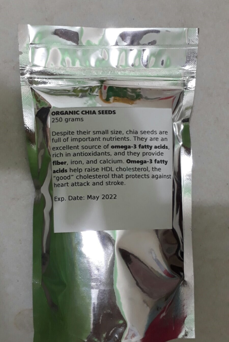 Organic CHIA SEEDS 250 grams