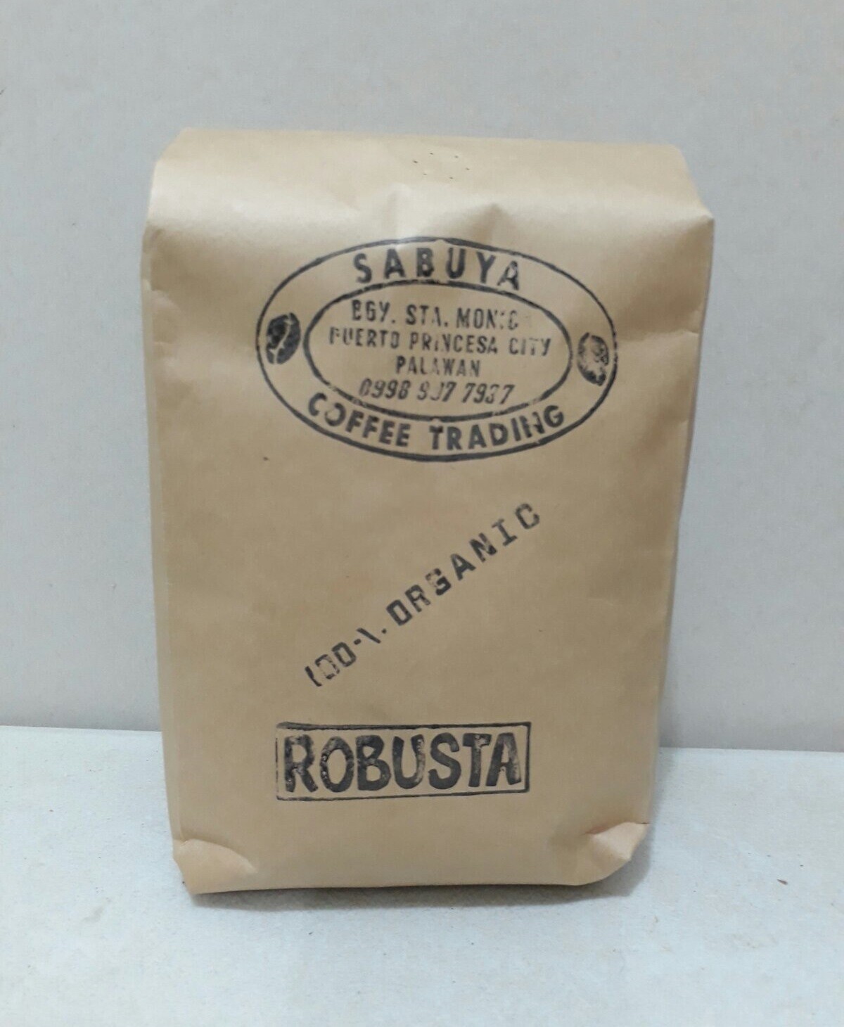 Sabuya 100% Organic ROBUSTA Coffee 1kg - MEDIUM ROASTED - GROUND