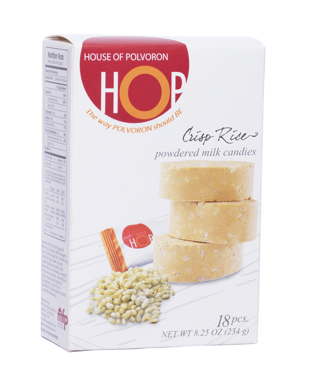 HOP Crisped Rice Polvoron Box – 18pcs – 234gr