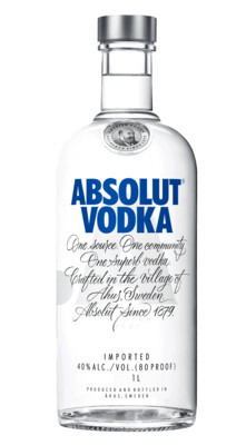 ABSOLUT VODKA 40% 1 LITER - Original Swedish Vodka