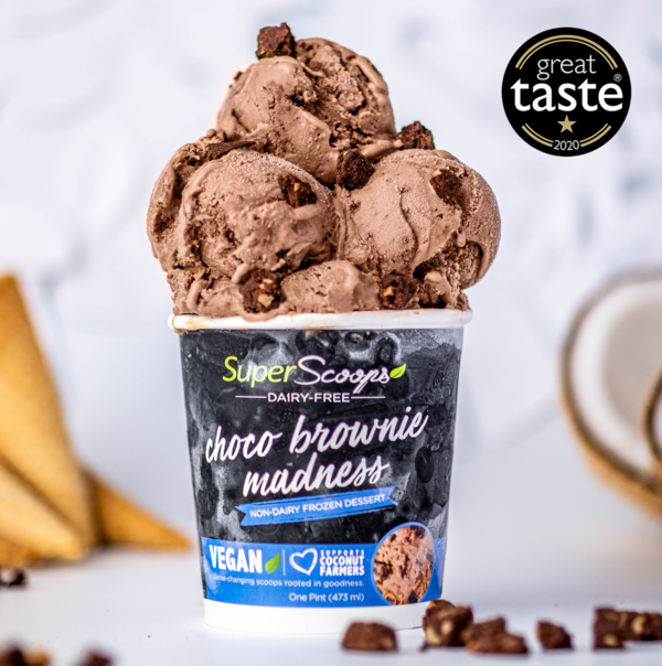 SuperScoops CHOCO BROWNIE MADNESS 473ml (Vegan)
