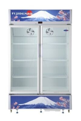 Fujidenzo 22 cu. ft. Two-Door Showcase Chiller, Fan Cooled System