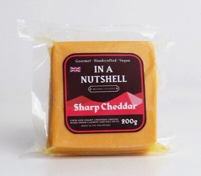 In A Nutshell Vegan SHARP CHEDDAR CHEESE SLICES 200g (10 pcs)