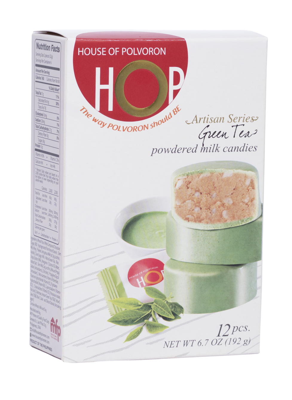 HOP Green Tea Box Polvoron – 12pcs – 192gr