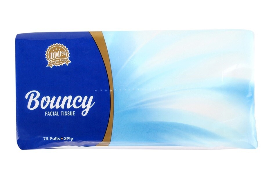 Bouncy Facial Tissue Travel Pack 2 Ply 75 Pulls