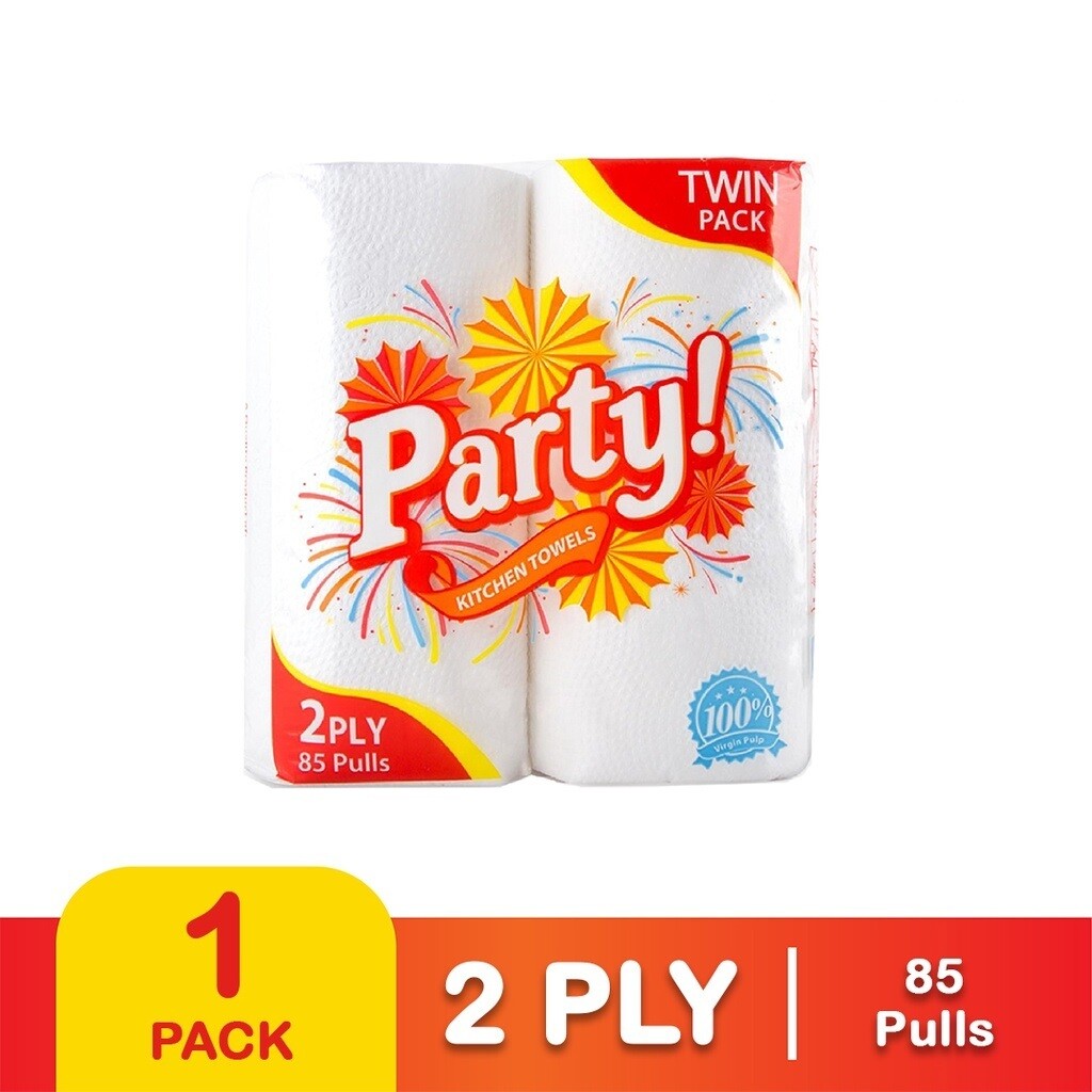 Party Kitchen Towel 2 Ply 85 Pulls x 2 Rolls
