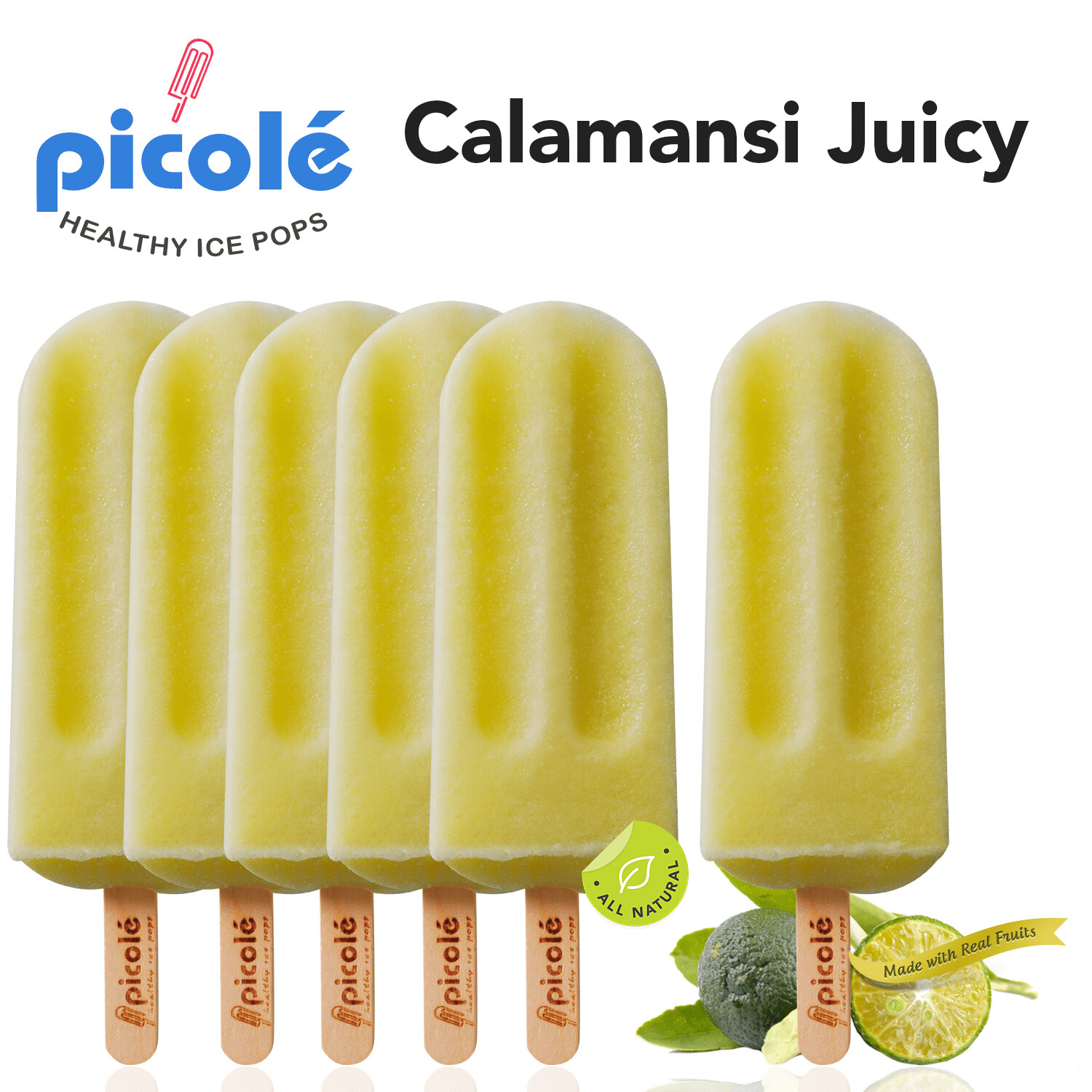 Picole HEALTHY JUICY POPS CALAMANSI (No Dairy) 12 pcs