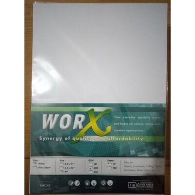 Worx WHITE PAPER A4 8.5x11" - 100 SHEETS