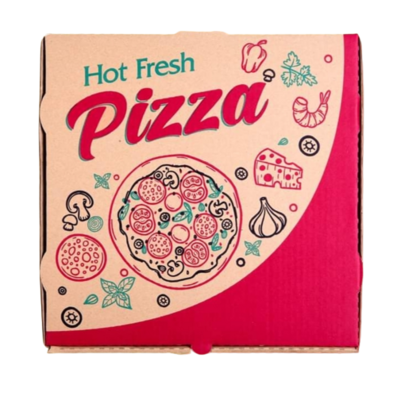 PIZZA BOXES 11" GENERIC PRINT CORRUGATED 50 pcs