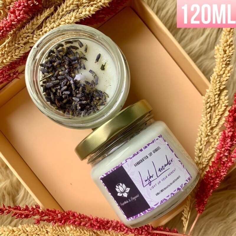 Scented LAVENDER Soy Candle (120ml) | Relaxing Fragrance