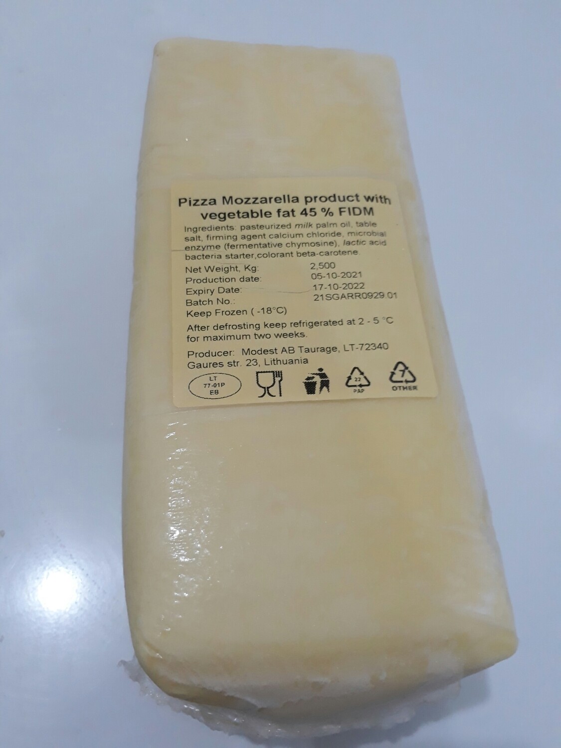 Vilvi MOZZARELLA Cheese 2.5kg