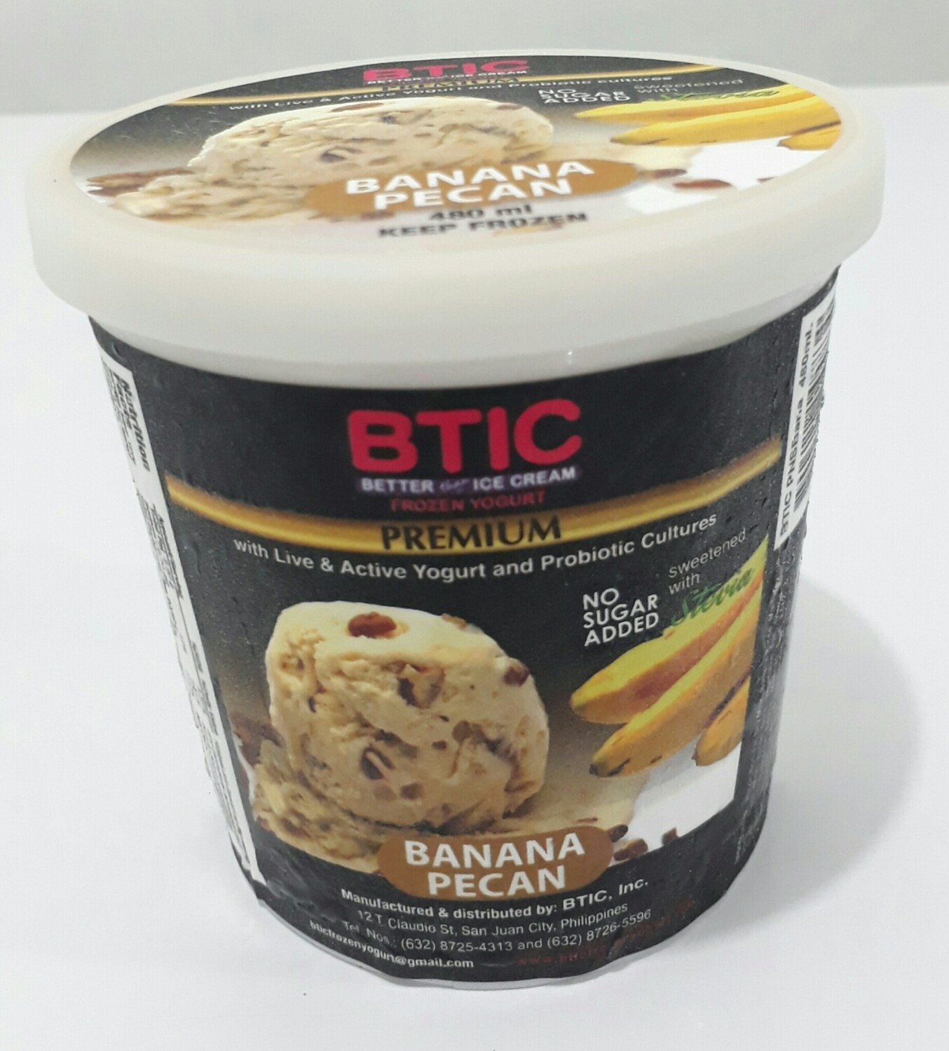 Premium BANANA PECAN Yogurt Ice Cream 480ml