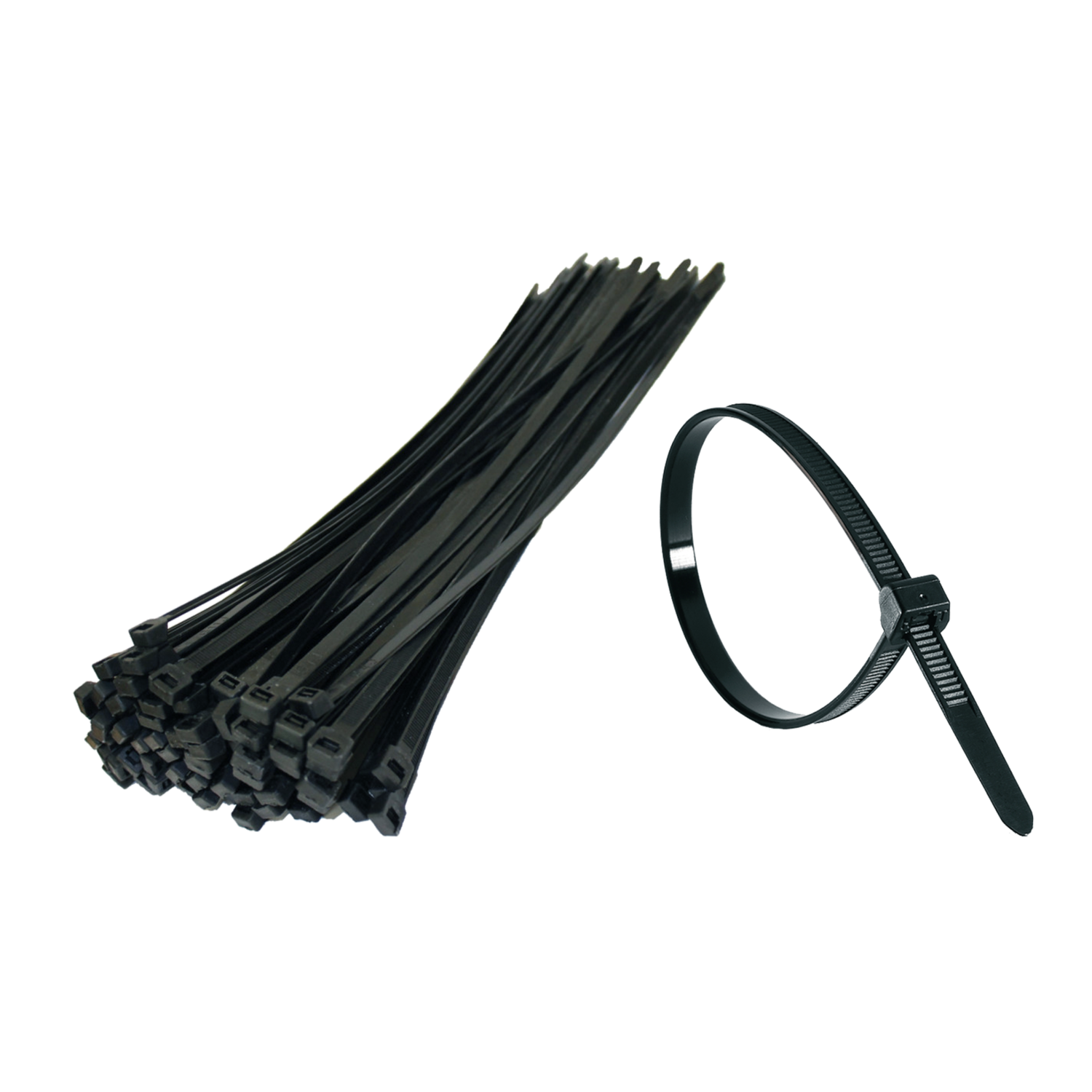 Homeaid BLACK NYLON CABLE TIES 2.5mm x 200mm x 100 pieces