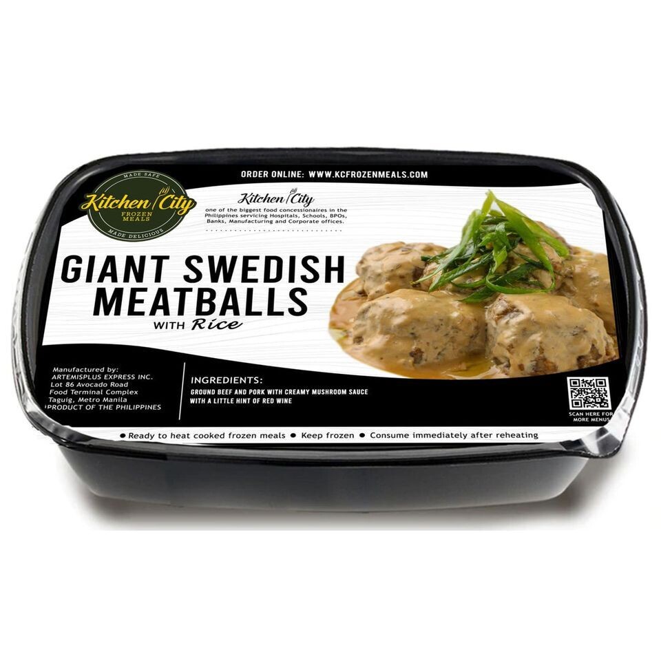 Giant Swedish Meatballs Rice Meal FROZEN MEALS - 1 PERSON