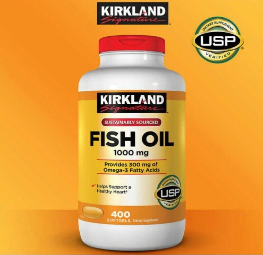 1 Softgel Kirkland Signature Fish Oil 1000 mg - SOLD PER PIECE