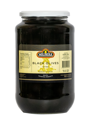 Molinera BLACK OLIVES PITTED 935g
