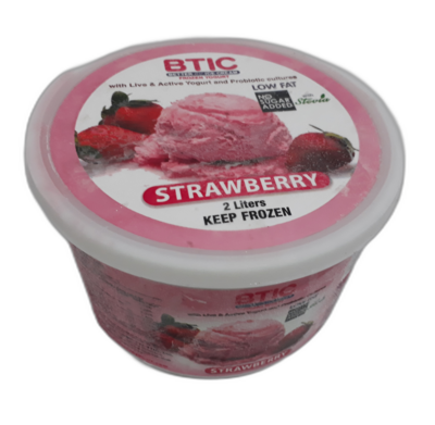 NO SUGAR STRAWBERRY Yogurt Ice Cream 2 LIter