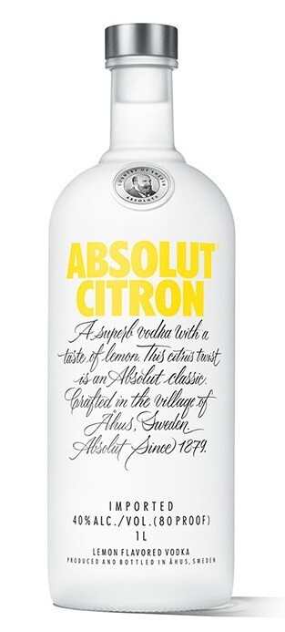 ABSOLUT CITRON 40% 1 LITER - Original Swedish Vodka