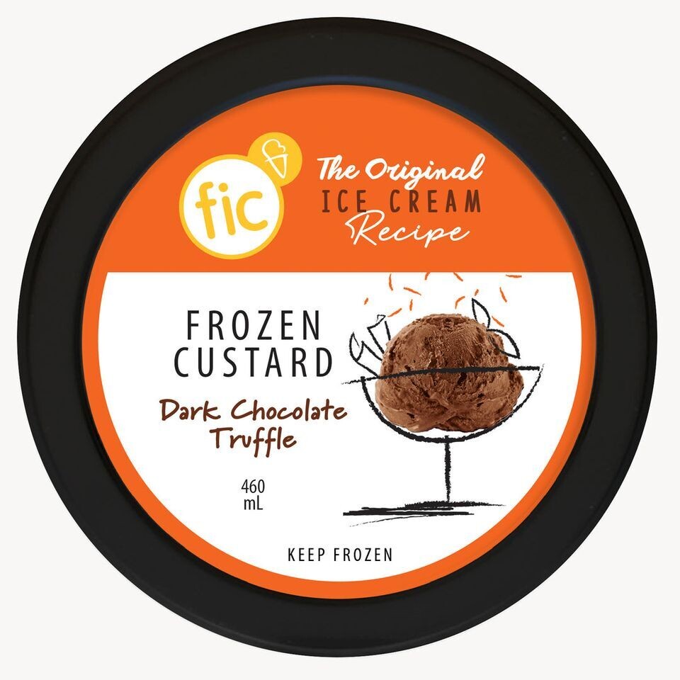 fic FROZEN CUSTARD DARK CHOCOLATE TRUFFLE Ice Cream 460ml