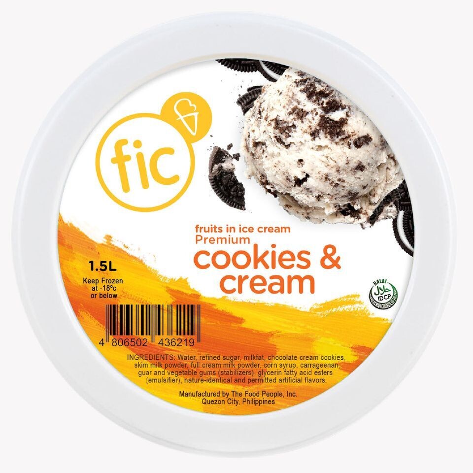 fic COOKIES N' CREAM Ice Cream 1.5 Liter