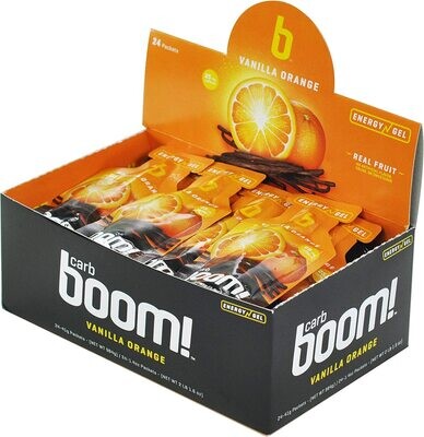 Carb Boom! Energy Gel 24-PACK - Vanilla-Orange (Caffeine)