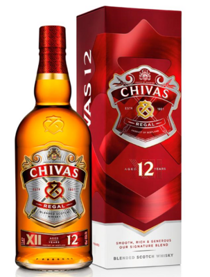 Chivas Regal 12-Year-Old Blended Scotch Whisky 40% 1 Liter