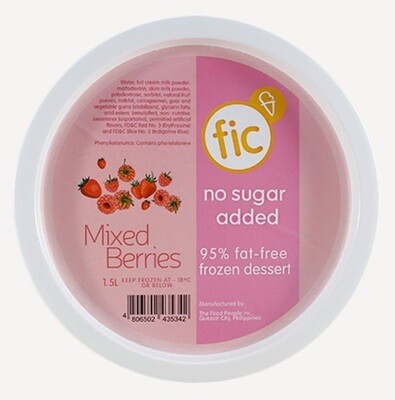 fic MIXED BERRIES (No Sugar Added) Ice Cream 1.5 Liter