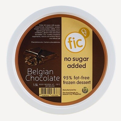 fic BELGIAN CHOCOLATE Ice Cream (No Sugar Added) 1.5 Liter