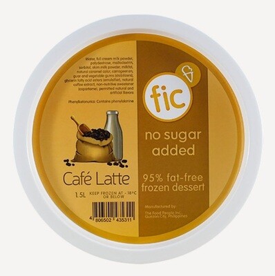 fic CAFE LATTE Ice Cream (No Sugar Added) 1.5 Liter