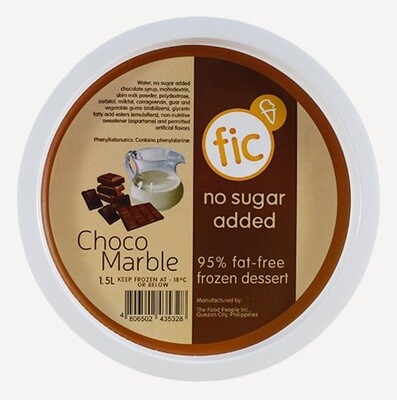 fic CHOCO MARBLE (No Sugar Added) Ice Cream 1.5 Liter
