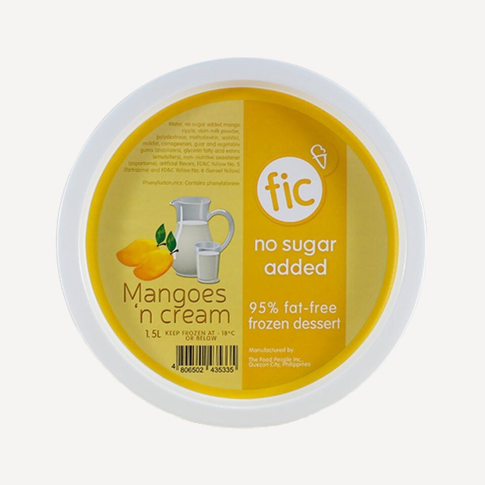 fic MANGOES 'N CREAM (No Sugar Added) Ice Cream 1.5 Liter