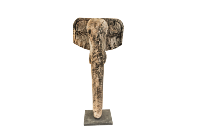 Wooden Elephant Head Stand