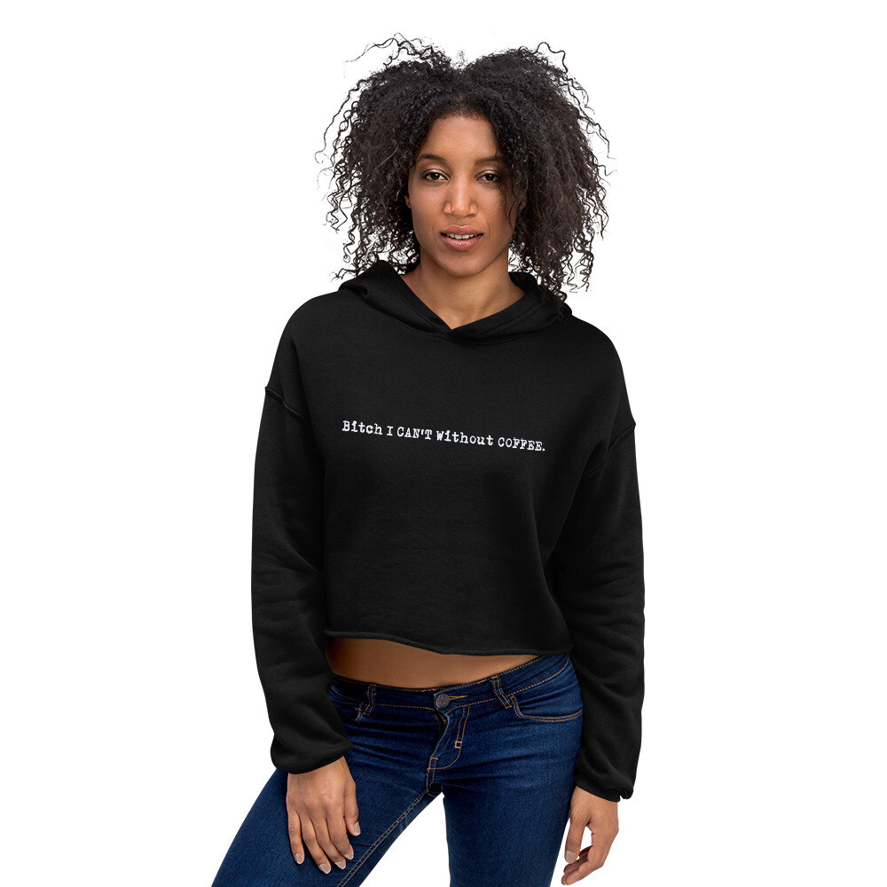 Logo PG-13 Women&#39;s Cropped Hoodie, Size: S, Color: Black