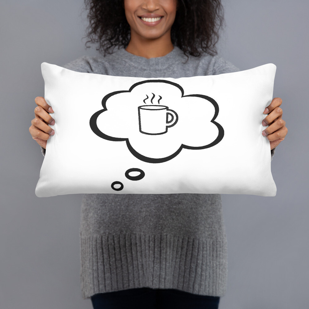 I Dream Of Coffee 2 Throw Pillow, Size: 20×12