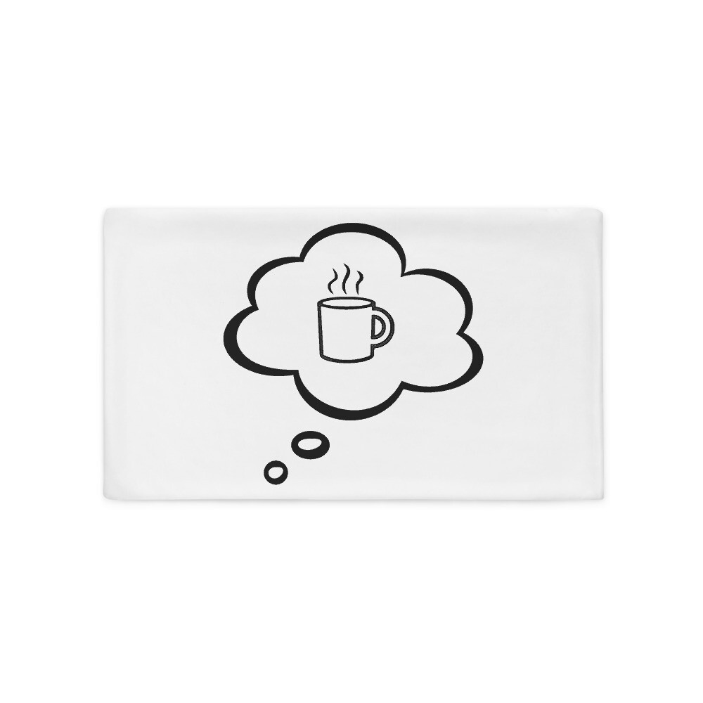I Dream Of Coffee 2 Throw Pillow Case, Size: 20×12