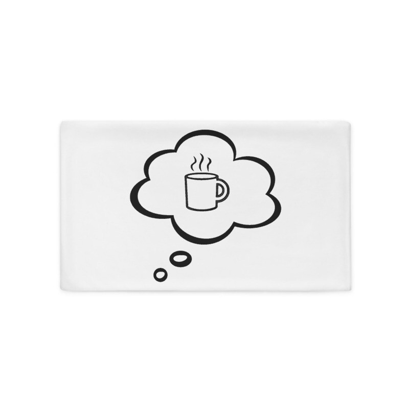 I Dream Of Coffee 2 Throw Pillow Case, Size: 20×12