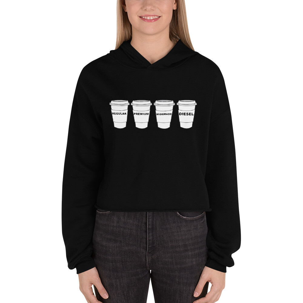  Gasolina H Cropped Hoodie, Color: Black, Size: S