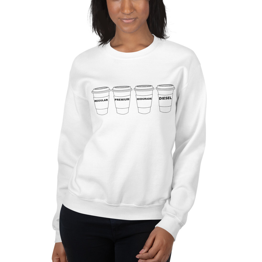 Gasolina H Women&#39;s Graphic Crewneck Sweatshirt, Color: White, Size: S