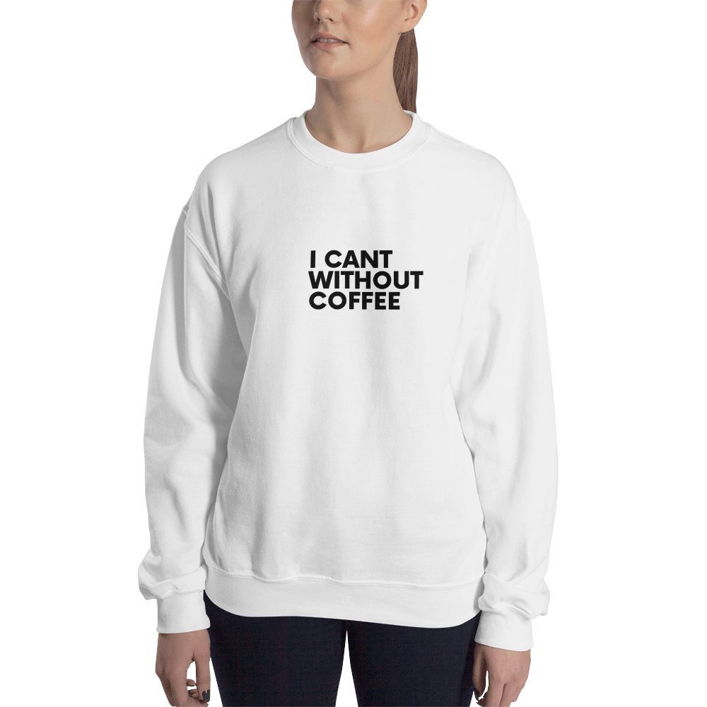  Bold is Best Women&#39;s Graphic Crewneck Sweatshirt, Color: White, Size: S