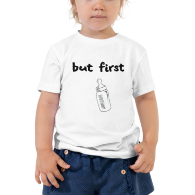But First Baba Toddler Short Sleeve Graphic Crewneck T-Shirt