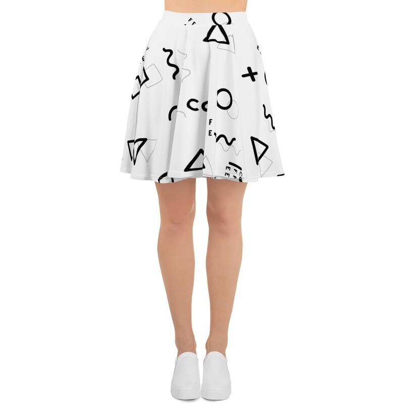 She Came From The 80&#39;s (Two) Skater Skirt