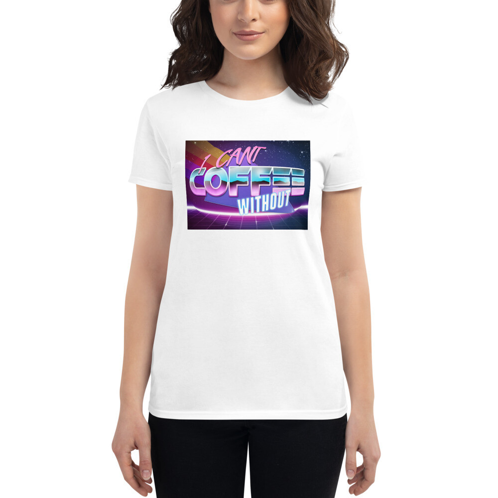 The More You Know- Women&#39;s Short Sleeve Crewneck T-shirt, Color: White, Size: S, Style: Rainbow